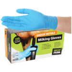 MILKING GLOVES SHOOF NITRILE LARGE 100PK